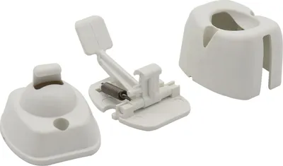 Image de Loqueteau de porte RV, support en nylon avec butée à vis pour remorque de camping-car, bateau, maison, blanc
