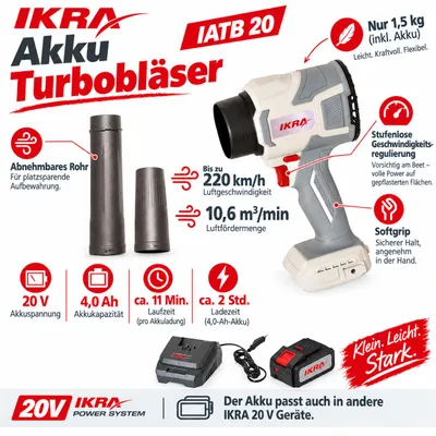 Imagen del producto de IKRA, soplador turbo compacto IATB 20