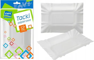 Zdjęcie produktu dla Ravi tacki papierowe 13,5 x 20,5 cm 12 sztuk