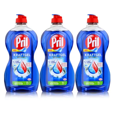 Produktbild von Pril Spülmittel Kraftgel Ultra Plus 450ml - Hohe Fettlösekraft (3er Pack)