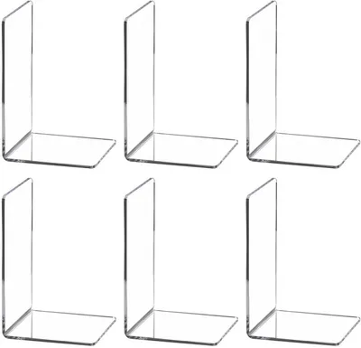 Produktbild von Acryl Buchstützen 6 Stück, transparent, für Büro