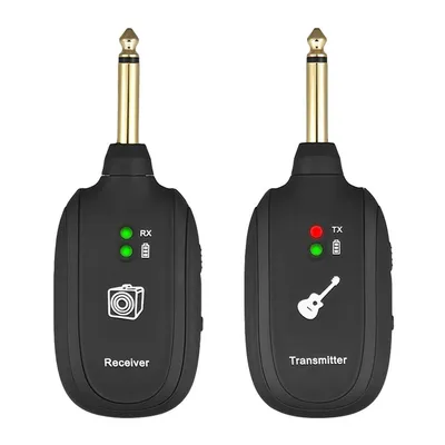 Produktbild von Gitarrensystem, Gitarren-Sender-Empfänger, kabellos, wiederaufladbar, digitales Gitarrensystem, Klinkenkabel