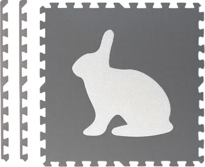 Produktbild von Ricokids Große Schaumstoffmatte, Puzzle, weiße und graue Tiere 6 Teile