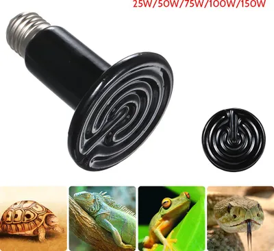 Zdjęcie produktu dla AC220-230V 150W Ceramiczny emiter ciepła Żarówka do lamp dla gadów Żarówka E26/E27 Podstawa Gniazdo Przenośne