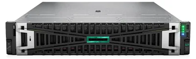 Produktbild von HPE ProLiant DL345 Gen11 9115 2.6GHz 16c 1P 2x32GB-R 8SFF MR416i-p NC BCM5719 2x1000W PS EU Server, 2,6 GHz, 64 GB, DDR5-SDRAM, 1000 W, Rack (2U)