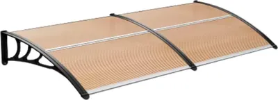 Obrázok produktu pre Bolt Edge Strecha proti dažďu a okenná strecha – 190 x 98,5 cm – polykarbonát – hliníkový rám – odolná voči UV žiareniu – priehľadná – predsieň a strecha terasy