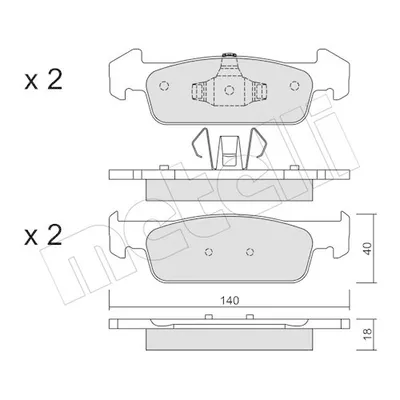 Produktbild von METELLI Bremsbeläge Satz Vorne Bremsklötze für DACIA SANDERO II 22-0975-1