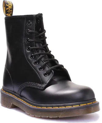 Obrázok produktu pre Dr. Martens 1460 Smooth Uni Classic 8 Eyelet Lace-up Leather Boots In Black - 9.5 UK - 44 EU - 10.5 M US / Black