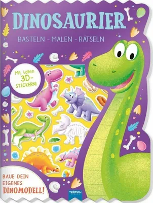 Produktbild von Trötsch Beschäftigungsbuch Malbuch Bastelbuch Dinosaurier