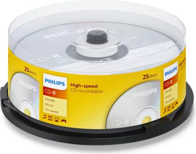 Produktbild von Philips CD-Rohlinge, 80Min, 700MB, Speed 52x, Spindel 25 (Disc)
