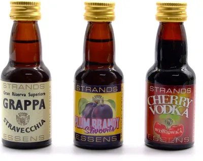 Produktbild von Cherry Vodka + Plum Brandy + Grappa, Wodka Essenz, Aroma für Kuchen, Likör-Extrakt