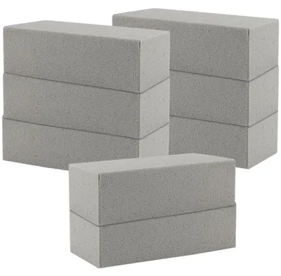 Blumensteckmasse 8er Set, 23x11x7 cm, grau, Steckschaum