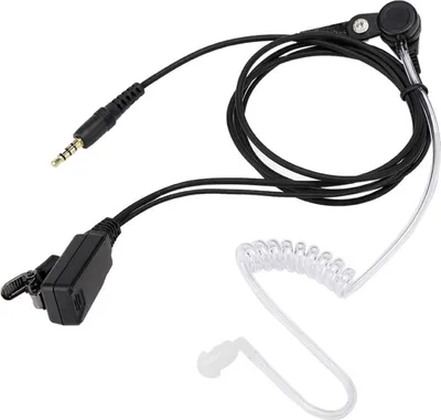 Produktbild von 3,5-mm-Ohrbügel mit 360°-Drehung und PTT-Taste für Walkie-Talkies