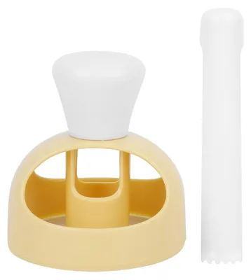 Donut-Maker Cutter Form, 8 cm, Kunststoff, Gelb, DIY Backwerkzeug