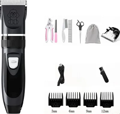 Image de INF Tondeuse Électrique pour Animaux + Accessoires - Toilettage Complet