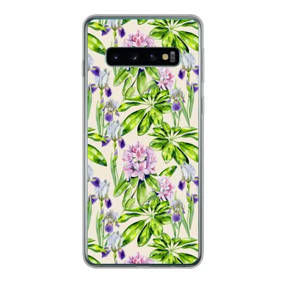 Produktbild von MuchoWow® Handyhülle Schutzhülle Hülle für Samsung Galaxy S10 Hortensie - Blatt - Blüte Silikon Softcase Handy Hülle - Handytasche