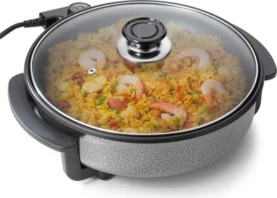 Produktbild von Tristar | PZ-2964 | Multifunkční grilovací pánev | Gril | Průměr 40 cm | 1500 W | Včetně víka | Pevná rukojeť | Černá | Průměr cm