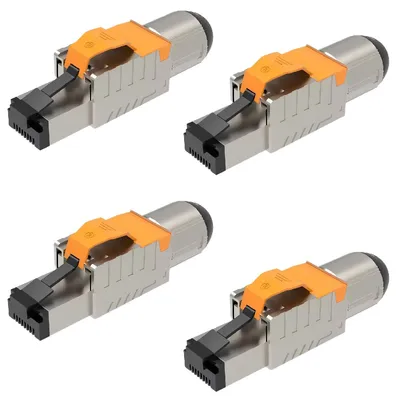 Produktbild von Netzwerkstecker RJ45 Stecker Cat8 CAT8.1 4x Steckverbinder werkzeuglos geschirmt