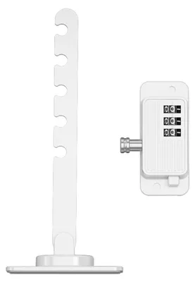 Produktbild von INF Fenstersperre 2er Set ABS+Eisen 17.2cmx7.4cm Schiebetürschutz Weiß