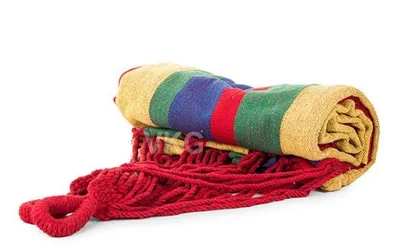 Immagine prodotto di Amaca pieghevole in cotone, rosso-viola, 270x150 cm