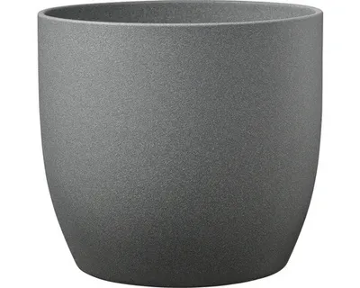 Produktbild von Blumentopf Soendgen Basel Stone Keramik Ø 19 cm H 18 cm dunkelgrau