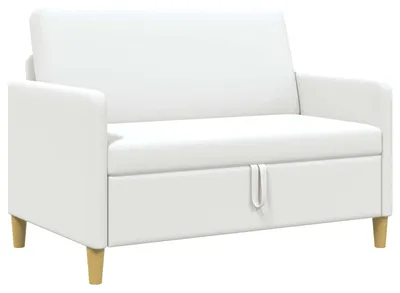 Immagine prodotto di vidaXL Divano con contenitore Bianco 122 x 78 x 87 cm Poliestere