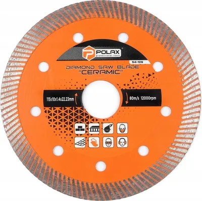 Image de Disque à tronçonner diamanté pour carrelage Ceramic 115x10x1,4x22,23 mm Polax