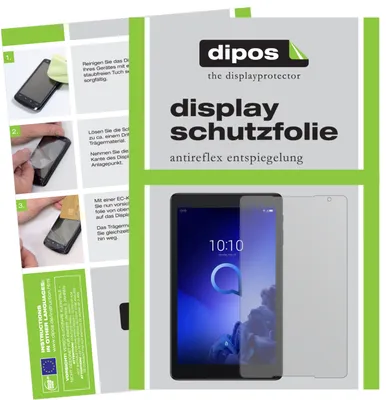 Produktbild von 2x Schutzfolie für Alcatel 3T 10 Zoll matt Displayschutzfolie Folie Display Schutz dipos