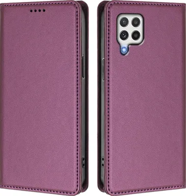 Image de Etui en cuir pour Samsung Galaxy A22 4G, étui magnétique en cuirPolyuréthaneavec support Violet