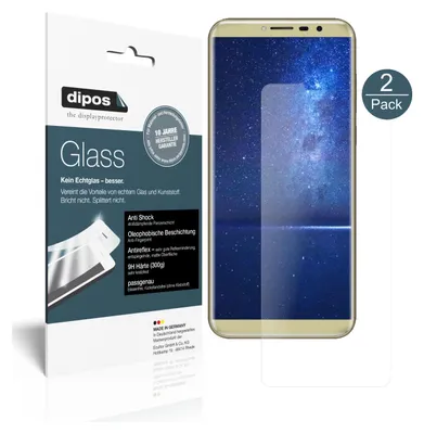 Produktbild von 1+1x Schutzfolie für Cubot X18 matt - Anti-Shock 9H Folie dipos Glass