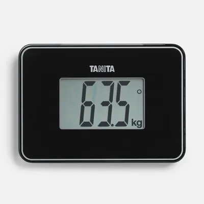 Produktbild von TANITA HD-386 Digitale Personenwaage – Ultrakompakte Reise Waage 150kg mit großem Display – Präzise Glaswaage für Zuhause & Unterwegs