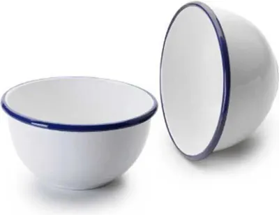 Image de Bol en émail BLEU et BLANC O 14 cm