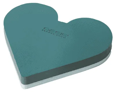 Produktbild von 2 Stück OASIS® Herz Polly 42 x 40 x 6 cm – Frischblumen-Steckschaum