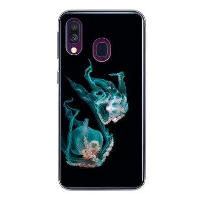 Produktbild von MuchoWow® Handyhülle Schutzhülle Hülle für Samsung Galaxy A40 Quallen - Meerestiere - Schwarz Silikon Softcase Handy Hülle - Handy-Tasche