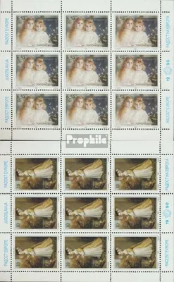 Produktbild von Briefmarken Jugoslawien 1990 Mi 2440Klb-2441Klb Kleinbogen (kompl.Ausg.) postfrisch Gemälde