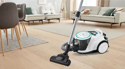 Zdjęcie produktu dla Odkurzacz bezworkowy Bosch BGC41XHYG Series 6, 700 W, ProHygienic, filtr higieniczny UltraAllergy, biały
