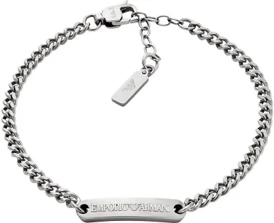 Produktbild von Armbanden   Mit Platte Emporio Armani Silber   Kollektion Eagle Logo - mann
