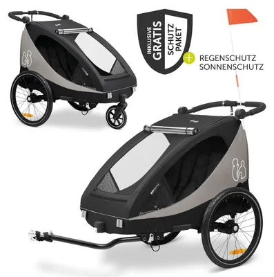 Produktbild von Hauck 2in1 Fahrradanhänger Dryk Duo Plus für 2