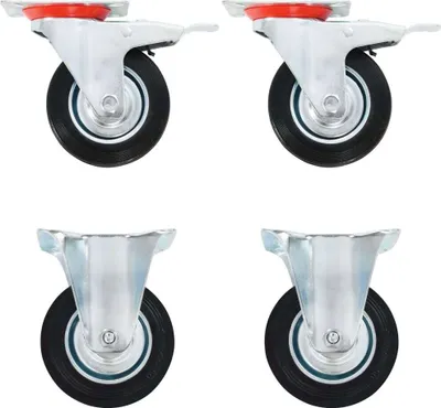 Produktbild von Möbel Rollen 4 Stk. 100 mm - Transportroller 143462