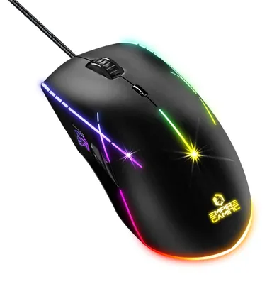 Productafbeelding van Gaming Muis Tweehandig - 6400 DPI Optische Sensor - 7 Programmeerbare Knoppen - RGB Verlichting - USB Aansluiting