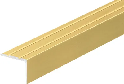 Zdjęcie produktu dla Profil schodowy aluminiowy wąski 25x20mm Cezar Złoty Mat 1m