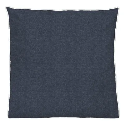Produktbild von biberna Melange-Flanell Bettwäsche Paspel Uni 80x80 cm Marine