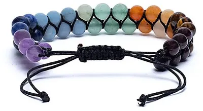 Obrázek produktu pro Čakrový náramek dvouřadý nastavitelný - 0,6 cm