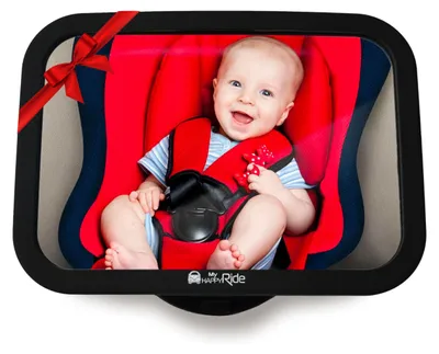 Produktbild von MyHappyRide Rücksitzspiegel fürs Baby, Bruchsicherer Auto-Rückspiegel für Babysc