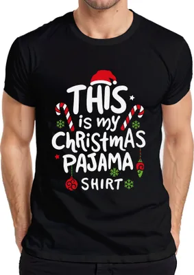 Produktbild von This is my Christmas Pajama Shirt - Weihnachten Xmas Christmas Herren T-Shirt, Schwarz, M
