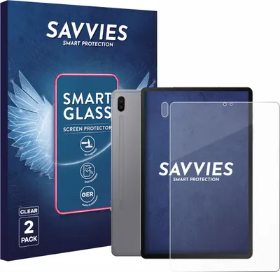 Produktbild von 2x Savvies Schutzglas Folie für Samsung Galaxy Tab S6 2020 (Display+Kamera) 9H Panzer Schutzfolie Glas Displayschutz klar transparent