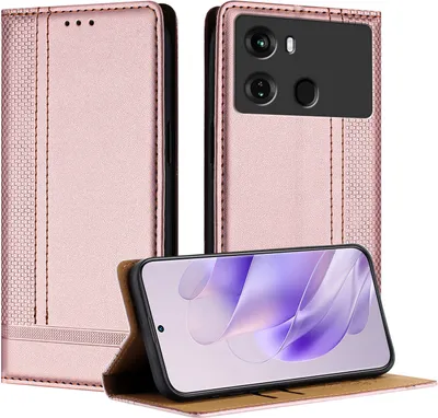 Produktbild von Handyhülle für itel P40 Leder Flip Klappbare Schutzhülle mit Standfunktion Pink