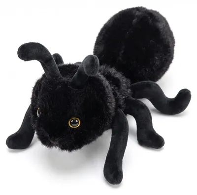 Produktbild von Ameise Plüschtier 23cm Kuscheltier Lebensecht Simuliert Tier Dekofigur Geschenk Kinder Weich Stofftier - Farbe: Schwarz