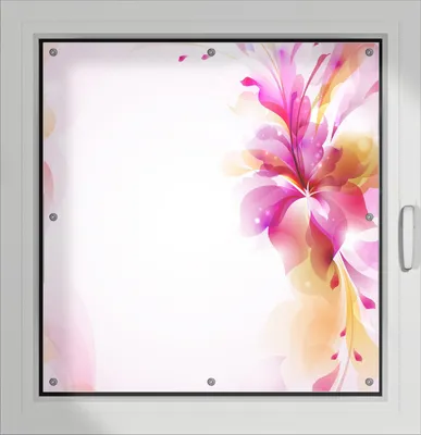 Produktbild von Wallario Lichtschutzbild, Dekorativer Sichtschutz Sonnenschutz 96 x 93 cm mit Motiv: Pinkes Blumenbuket - Verdunklung ohne Bohren
