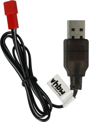 Produktbild von vhbw USB-Ladekabel für RC-Akkus mit JST-Anschluss, RC-Modellbau Akkupacks - 60 cm 3,6 V